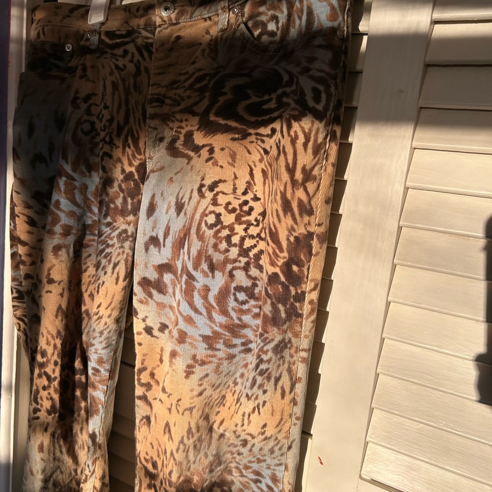 Bold Animal Print Flare Jumpsuit in Brown and Tan